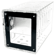 C4Labs Cloudlet CASE Cluster Case for Raspberry Pi and Other Single Board Computers-Clear Case/Black Accent