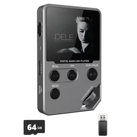 C5 8GB Bluetooth MP3 Player, Lossless HiFi Music Player with Zinc Alloy Body, Rotary Controls, FM Radio, Voice Recorder