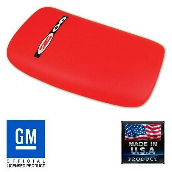 C5 Corvette Center Console Pad Lid Torch Red Leather with Black ZO6 Embroidered Emblem Fits: All 97 through 04 Corvettes