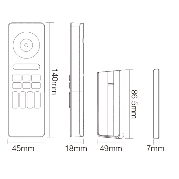 C5-W - 4-Zone RGB+CCT Remote (White)