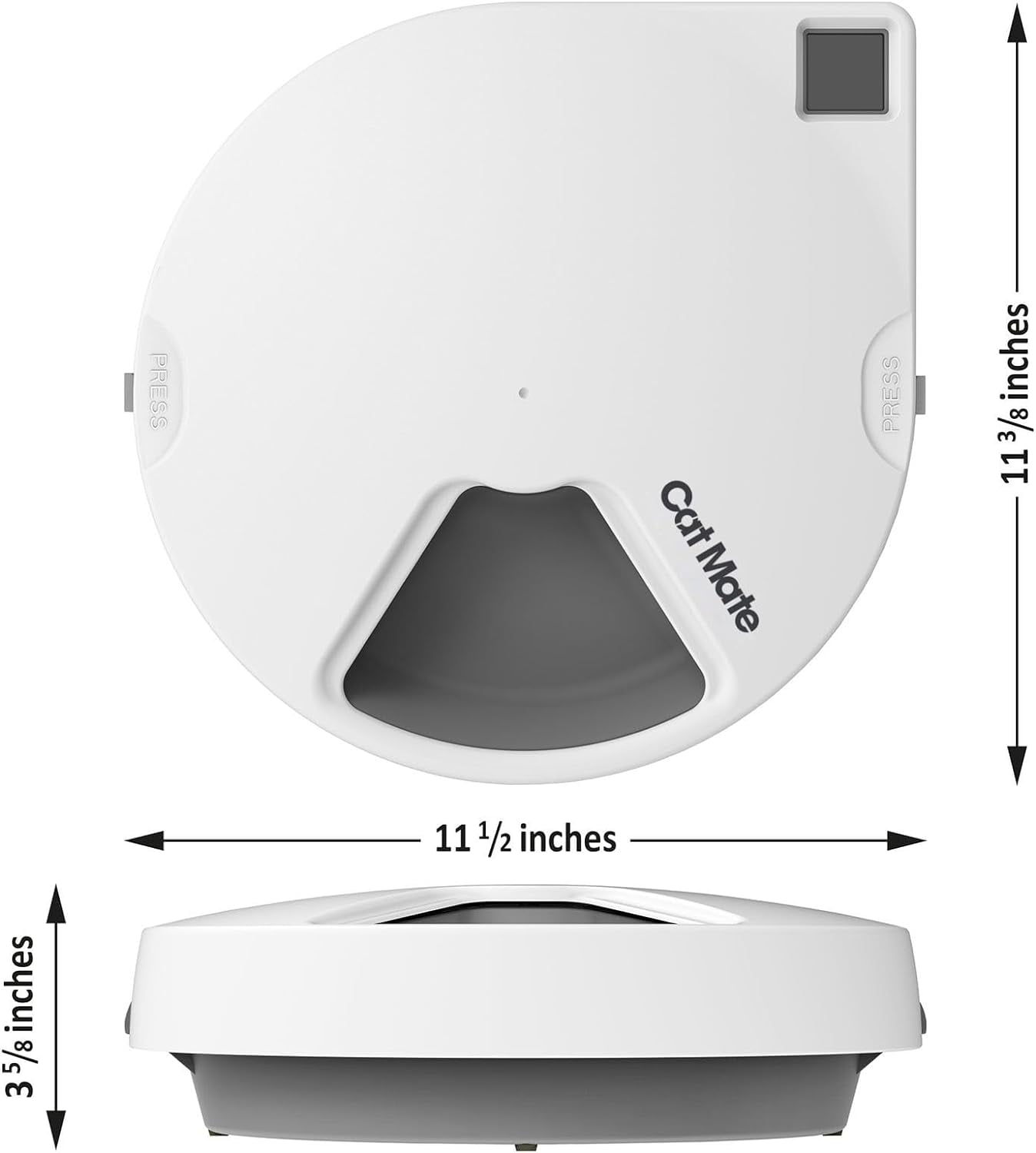 C500 Automatic 5 Bowl Digital Timer-Controlled Pet Feeder for Cats and Small Dogs with Twin Ice Packs