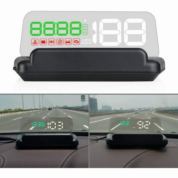 C500 OBD2 Hud Head-Up Display With Mirror Projection Digital Car Speed Projector On-Board Computer Fuel Mileage Speed Alarm Fuel Comsumption