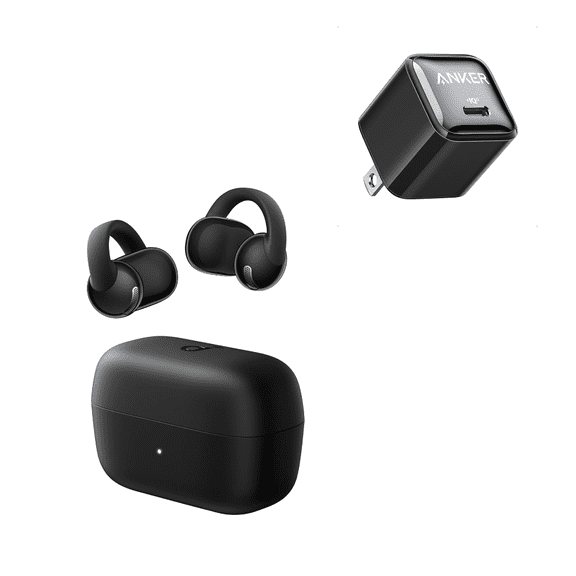 C50i by Anker Open Ear Earbuds with USB C Charger Block 20W (Nano Pro),12mm Drivers for Powerful Bass