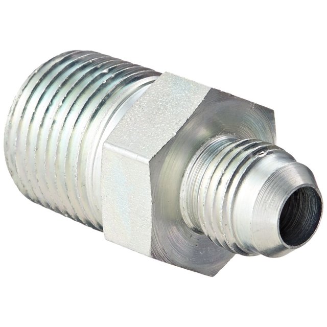 C5205X6X8 Carbon Steel SAE 37 Degree (JIC) Flare Fitting, Adapter, 1/2" NPT Male X 3/8" JIC