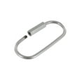 thumbnail image 1 of C5206 2-1/4" Nickel Matte, Oval Key Ring w/ Spring, Solid Brass-LL, 1 of 4