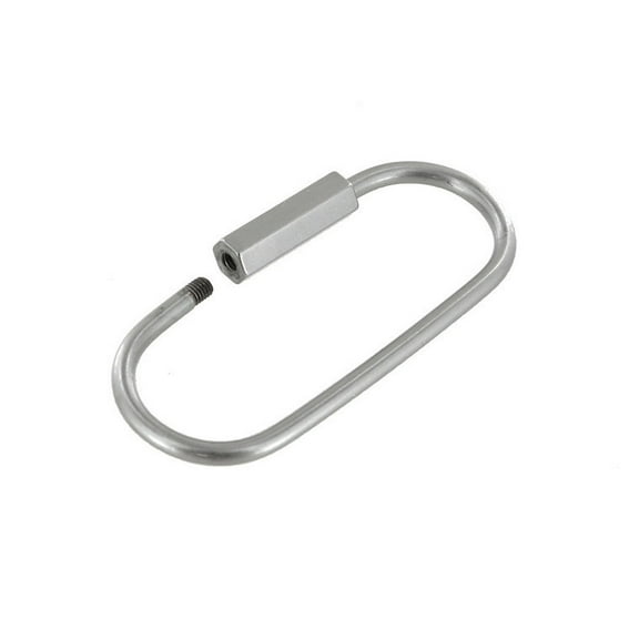 C5206 2-1/4" Nickel Matte, Oval Key Ring w/ Spring, Solid Brass-LL
