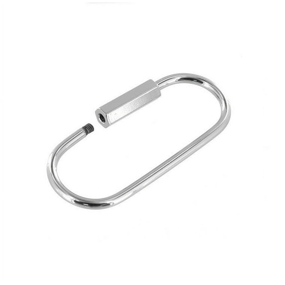 C5206 2-1/4" Nickel Plate, Oval Key Ring w/ Spring, Solid Brass-LL