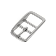 C5384 Nickel Matte, Double Bar Buckle, Solid Brass-LL