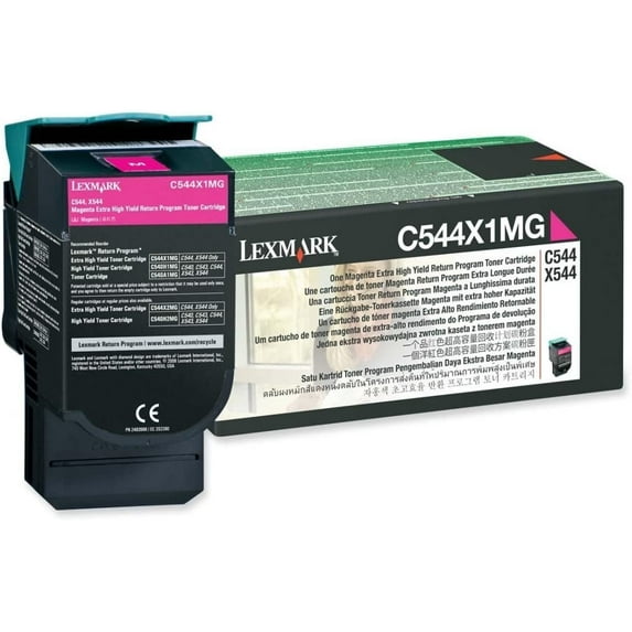 C544x1mg Extra High-Yield Toner Cartridge, Magenta - in Retail Packaging