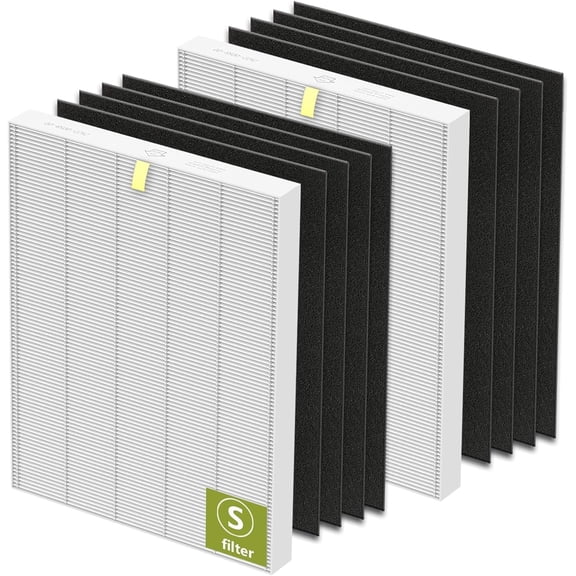 C545 2+8 Replacement Filter S Compatible with Winix C545 Air Purifier, H13 True HEPA and Activated Carbon Filter Set, Replaces 1712-0096-00 and 2522-0058-00