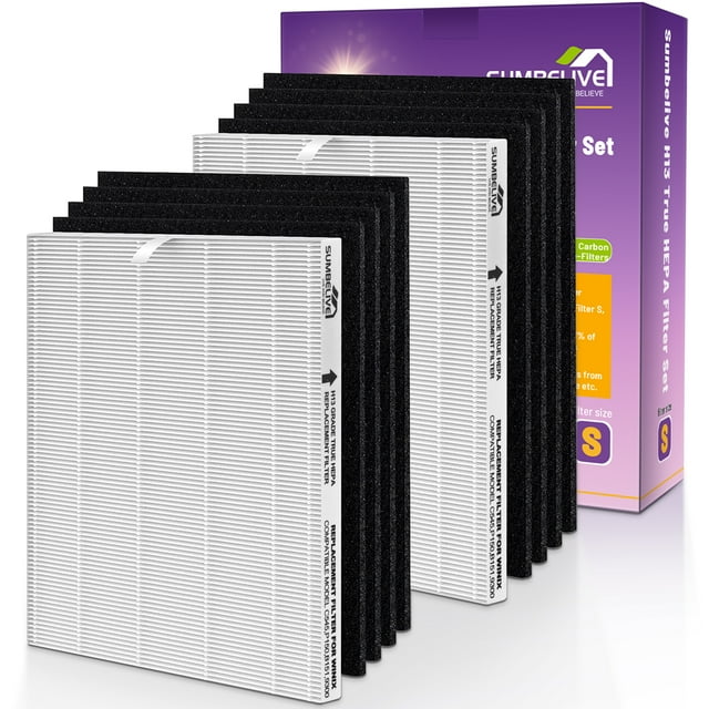 Winix C545 Replacement Filter Set, 2 True HEPA + 8 Activated Carbon