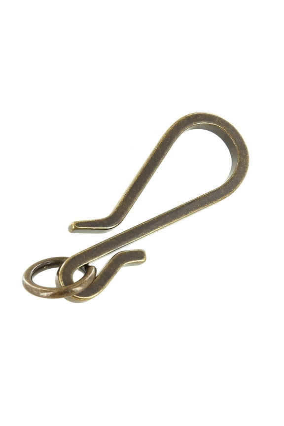 C5462 Antique Brass, Fish Hook Key Chain, Solid Brass-LL