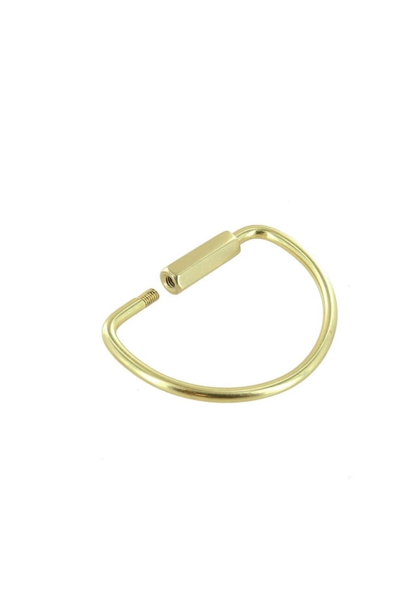C5536 1 3/4" Natural Brass, Key Ring w/ Spring, Solid Brass-LL