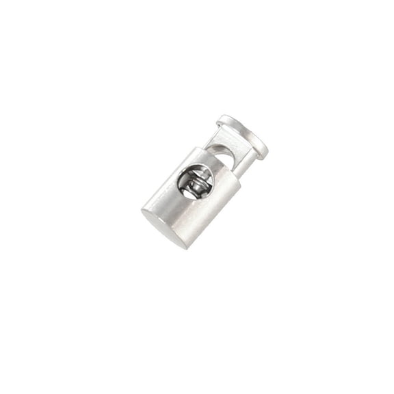 C5538 7/16" Nickel Matte, Single Barrel Cord Lock, Zinc