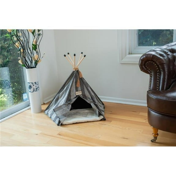 C56HBS-SH Teepee Style with Striped Pattern Cat Bed