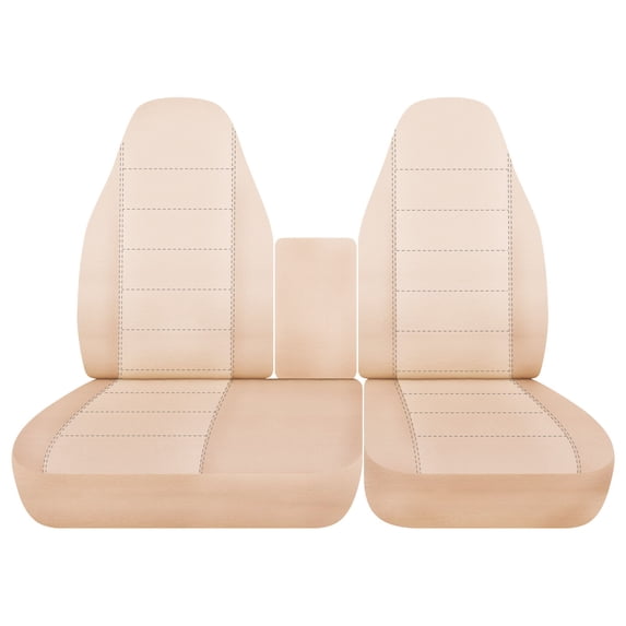 Designcovers Fits 1997-2003 Ford F-150 Cotton Seat Covers 40/60 Hi Back No Console:Sand