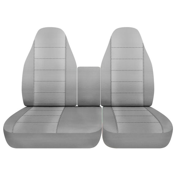 Designcovers Fits 1997-2003 Ford F-150 Cotton Seat Covers 40/60 Hi Back No Console:Silver
