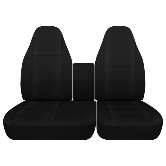 Designcovers Fits 1997-2003 Ford F-150 Cotton Seat Covers 40/60 High Back No Console:Black
