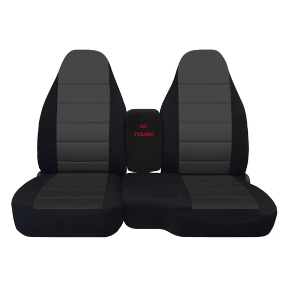 Fits 2004-2012 Ford Ranger/Mazda B-Series Cotton Seat Covers 60/40 Hi Back Black Charcoal