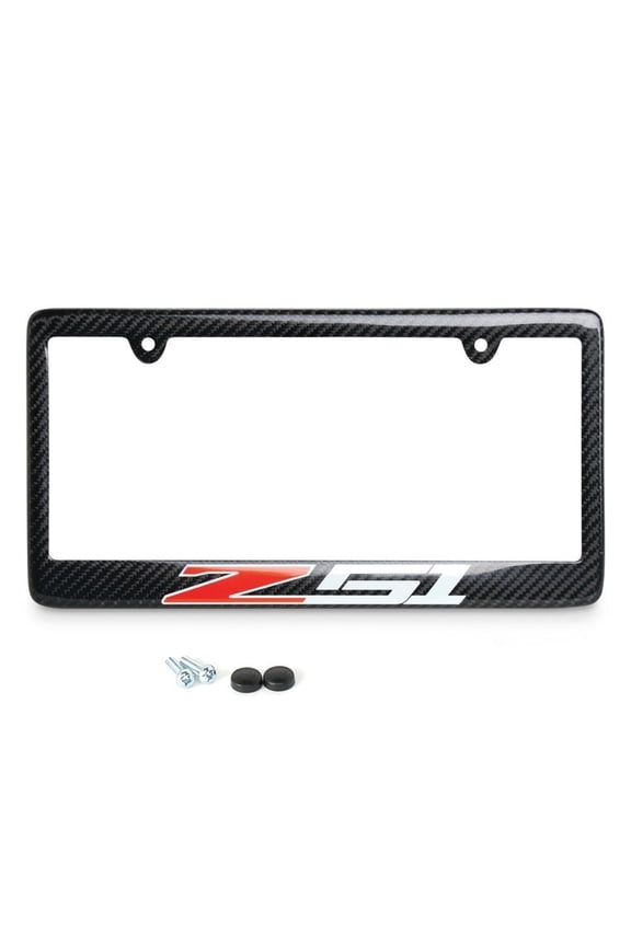 C6 / C7 Corvette Z51 License Plate Frame - Carbon Fiber