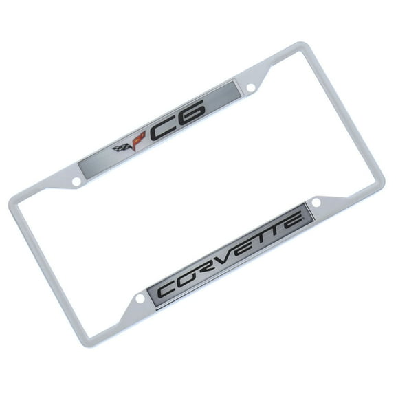 C6 Corvette License Plate Frame - Chrome