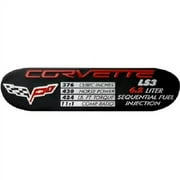 C6 Corvette Spec Data ID Metal Plate Emblem LS3 430HP 08-13