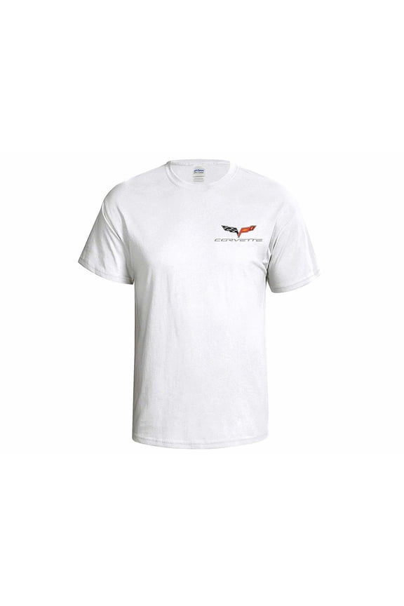 C6 Corvette White Cotton T-Shirt - Large