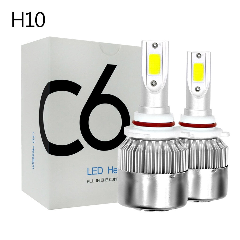 C6 High Brightness 6000K LED Car Headlight Bulbs, 72W, 12V, 7200LM