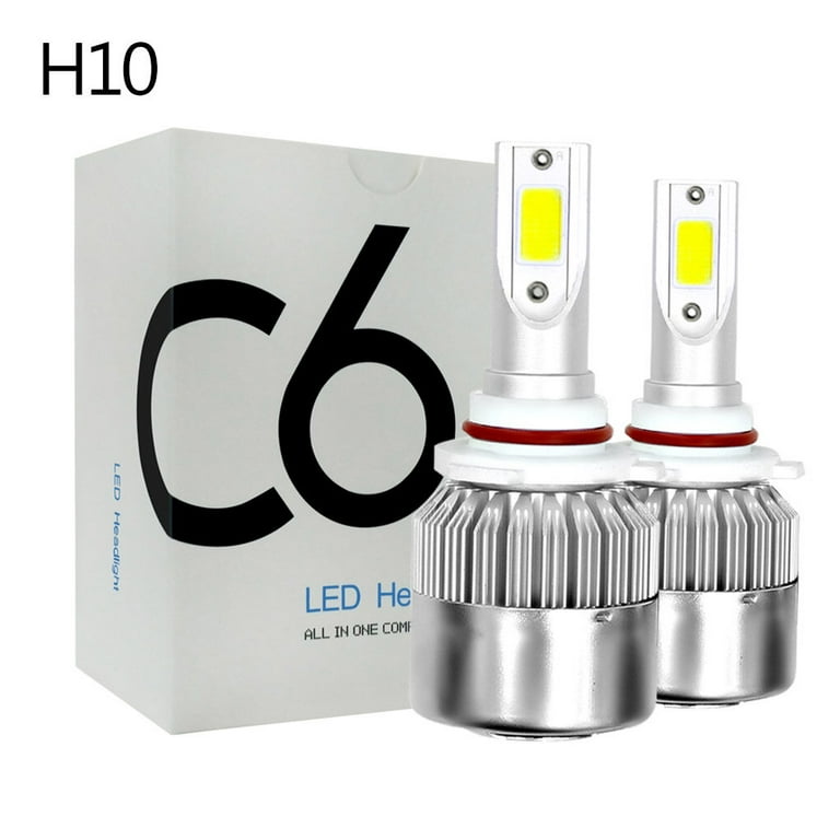 C6 High Brightness 6000K LED Car Headlight Bulbs, 72W, 12V, 7200LM