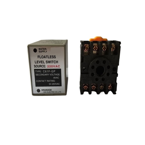 C61F-GP 12V24V220VAC floatless level switch / relay with socket / base C61F - GP water level controller / pump automatic switch