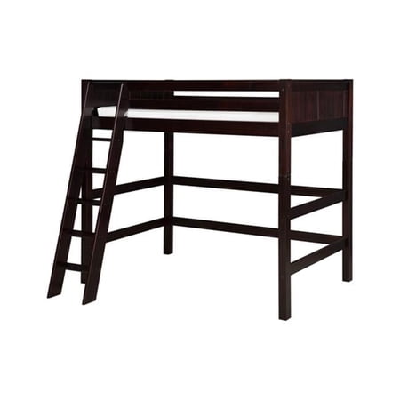 C622-Cp High Loft Bed Panel Headboard Cappuccino Finish- Twin Size Mattress