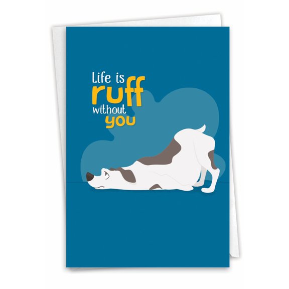 C6586CMYG Hilarious Miss You Greeting Card 'Doggone Awesome Notes' with Envelope by NobleWorks