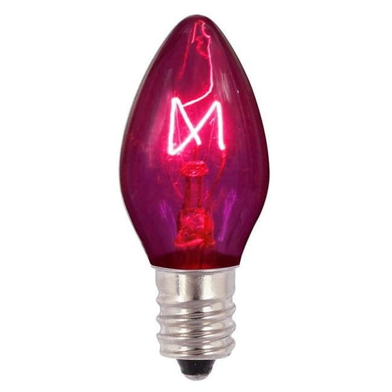C7 Ceramic Purple 30 V 5 watt Bulbs with Purple Lights -Case of 100