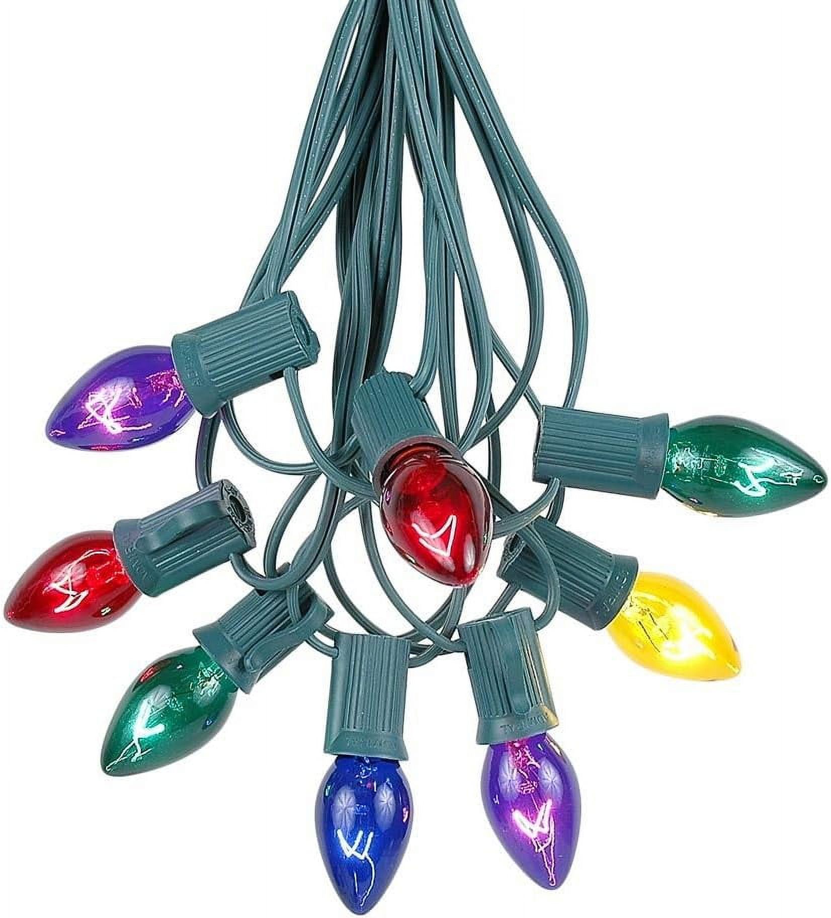 C7 Christmas Lights Set Indoor/Outdoor Christmas Light String Hanging