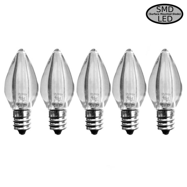 EZLS Cool White Transparent C7 LED Replacement Bulb, 5 Pack - Walmart.com