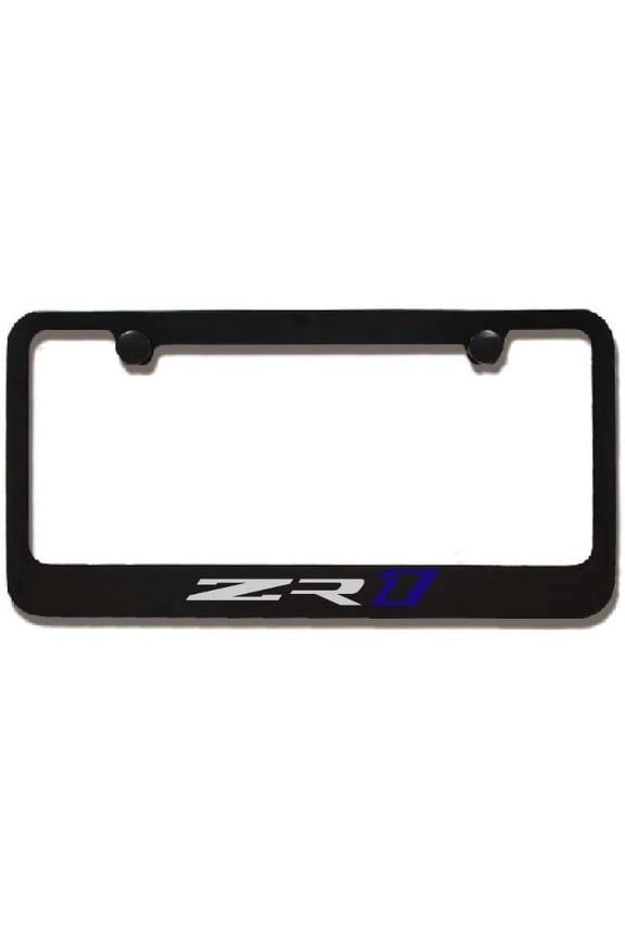 C7 Corvette Black License Plate Frame w/ ZR1 Script