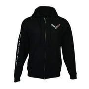 C7 Corvette Born in The USA American Legacy Zip Up Hoodie Jacket - Black XX-Large