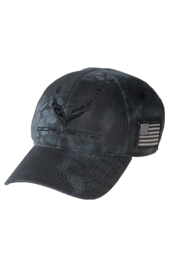 C7 Corvette Camo Hat with USA Flag - From the American Legacy Collection