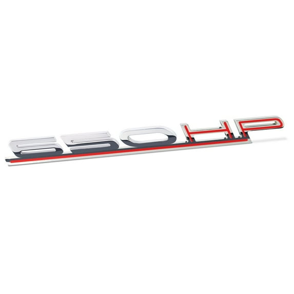 C7 Corvette Horsepower HP Billet Chrome Badge 650HP w/Red Stripe