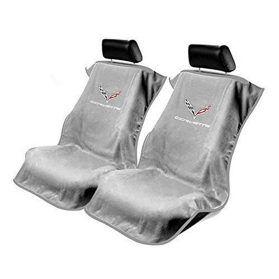 C7 Corvette Seat Armour - Seat Covers/Seat Towels Set of 2 : Gray