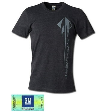 C7 Corvette Stingray Vertical T-shirt : Heather Black XXX-Large