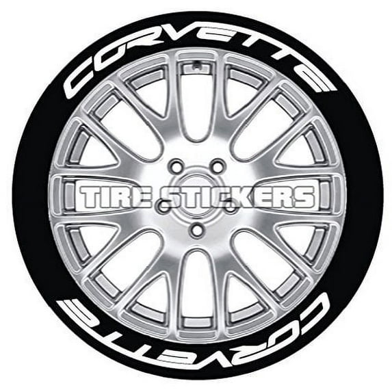C7 Corvette Tire Stickers - Permanent 1" Corvette