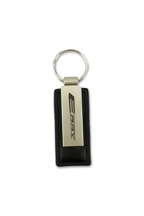 Corvette E-Ray Leather/Metal Keychain - Officially Licensed Chevrolet Key Tag