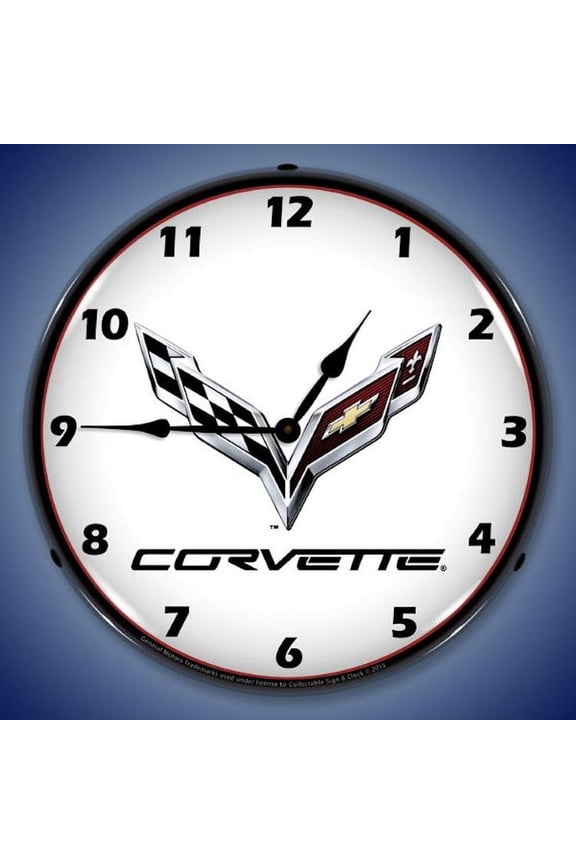 C7 Corvette Wall Clock, Lighted