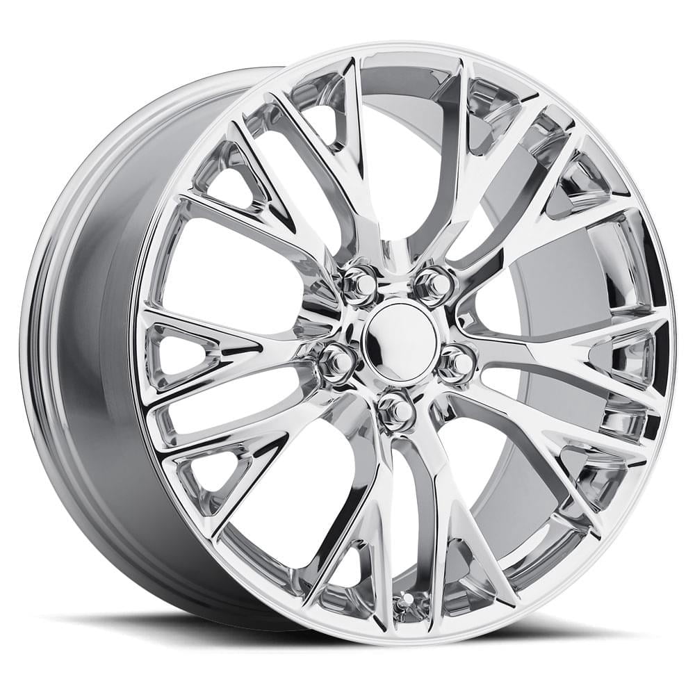C7 Corvette Wheels 20X12 5X4.75 +59 HB 70.3 2015 C7 Z06 Chrome With Cap ...