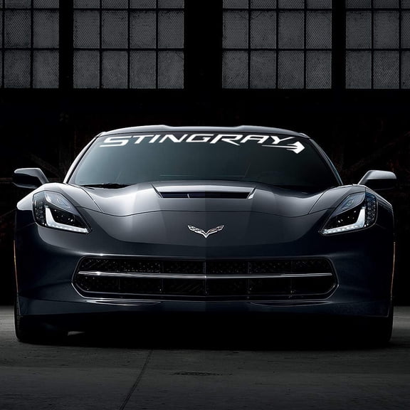 C7 Corvette Windshield Decal Kit Stingray Script White