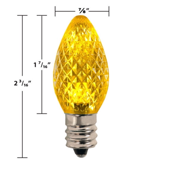 C7 LED E12 Faceted MINLEON Retrofit Christmas Bulbs