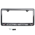 thumbnail image 1 of C7 Light Gray Corvette script with w/Double Logo License Plate Frame - Carbon Fiber : C7 Stingray, 1 of 2