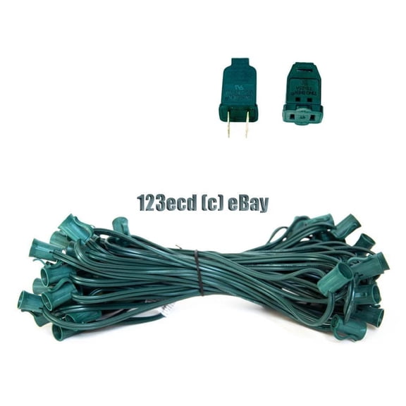 C7 Light String SPT-2 - Green strand 50 sockets