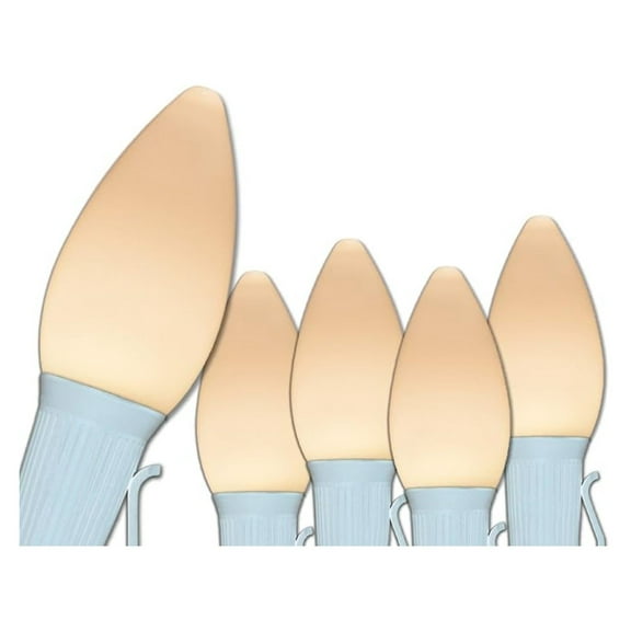 C7 OptiCore LED Outdoor Christmas Lights Lights for Wedding Heavy Duty Christmas String Lights; White Wire (25 Lights, 25 ft, Warm White Smooth/Opaque)